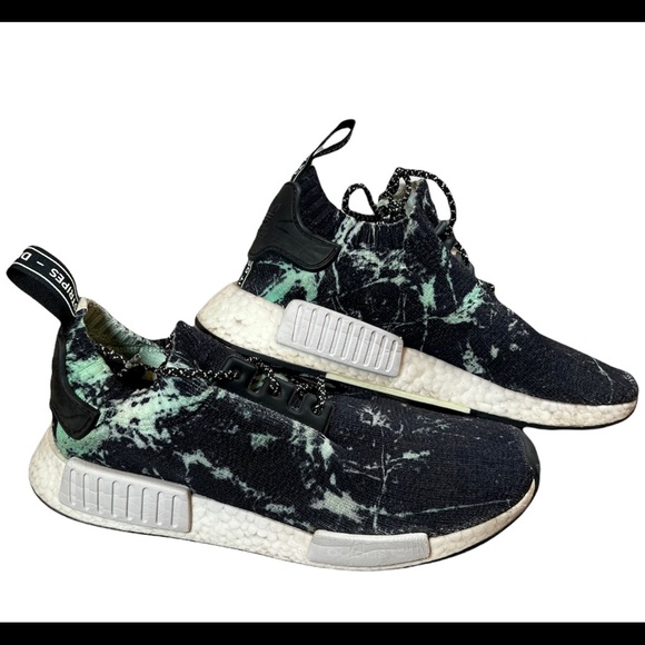 adidas | Shoes | Adidas Nmdr Originals Shoes Mens Size 85 Black Marble Aero  Green Bb7996 | Poshmark